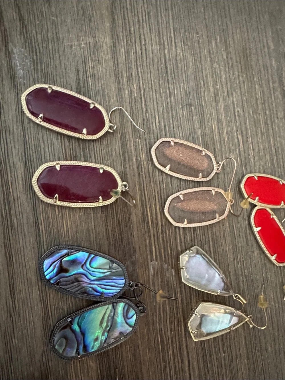 Kendra Scott Danielle Color Dangle Earrings Set - Red, Pink, Abalone